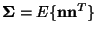 ${\bf\Sigma}=E\{{\bf n}{\bf n}^T\}$