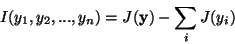 \begin{displaymath}
I(y_1,y_2,...,y_n)=J({\bf y})-\sum_i J(y_i)
\end{displaymath}