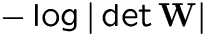$-\log\vert\det{\bf W}\vert$